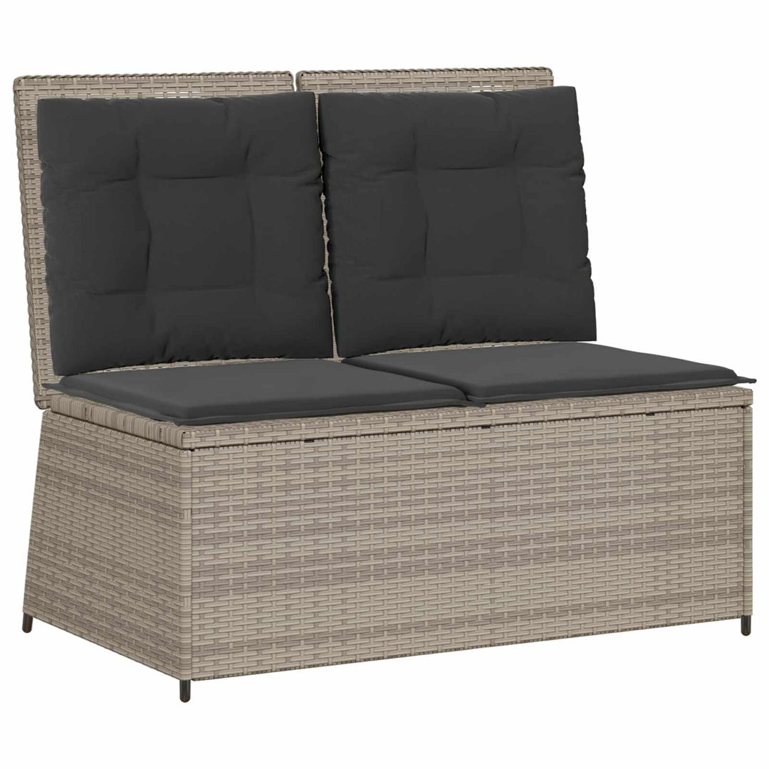 Havebænk Lysegrå polyrattan