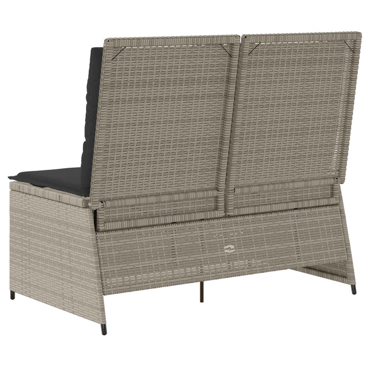 Havebænk Lysegrå polyrattan