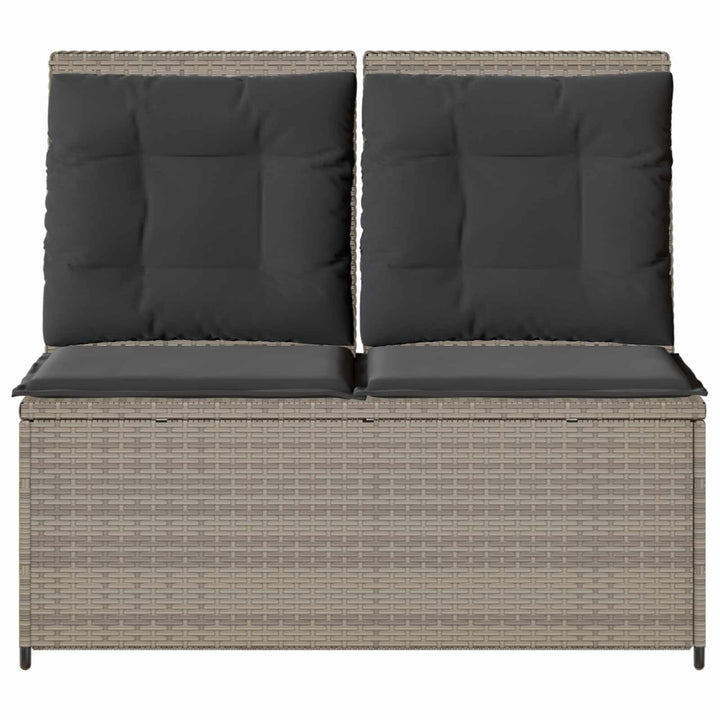 Havebænk Lysegrå polyrattan