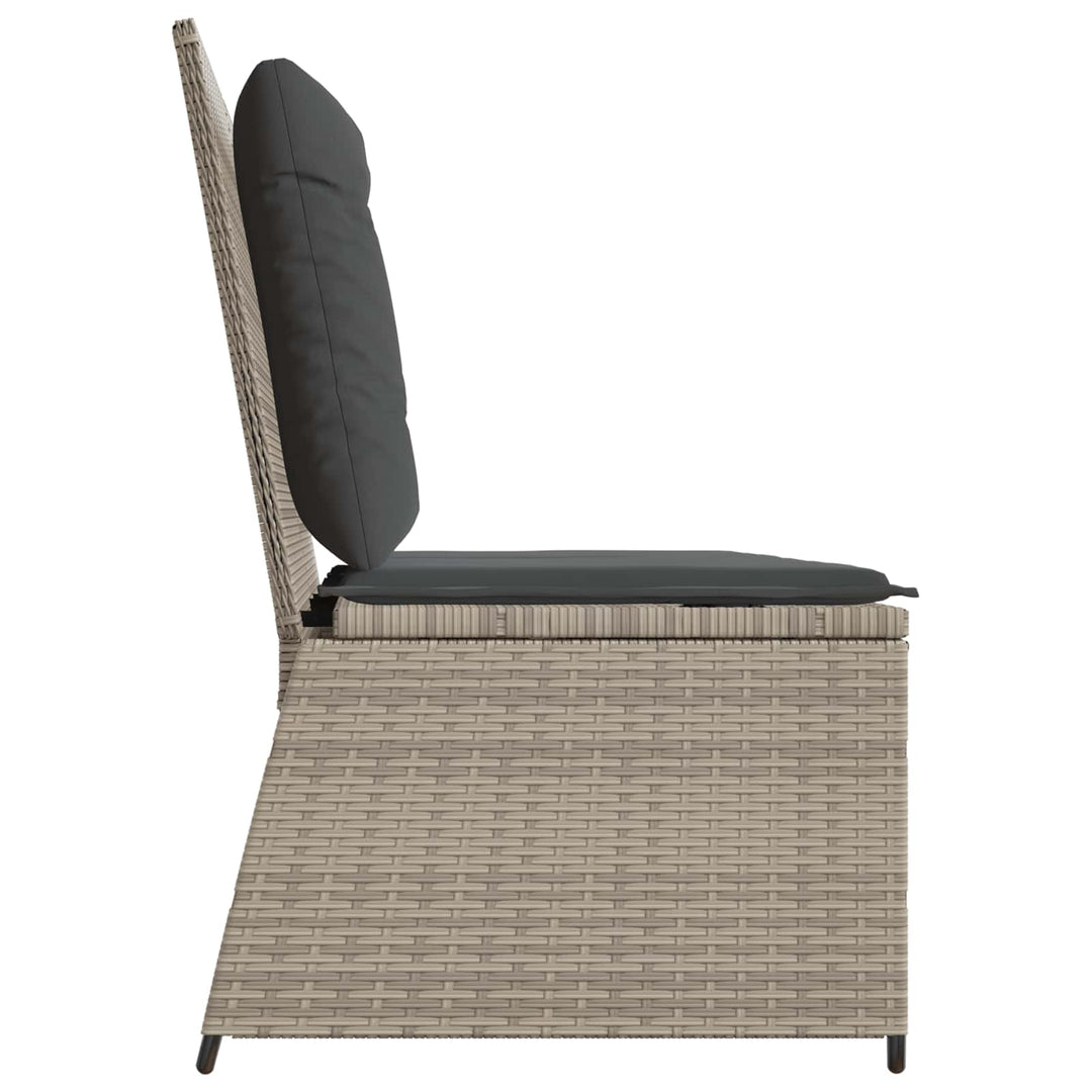 Havebænk Lysegrå polyrattan