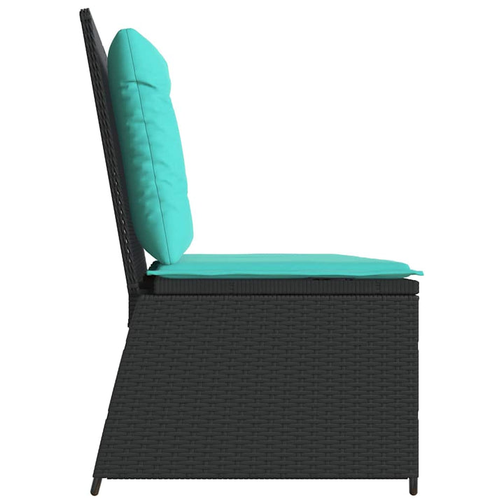 Havebænk Sort polyrattan