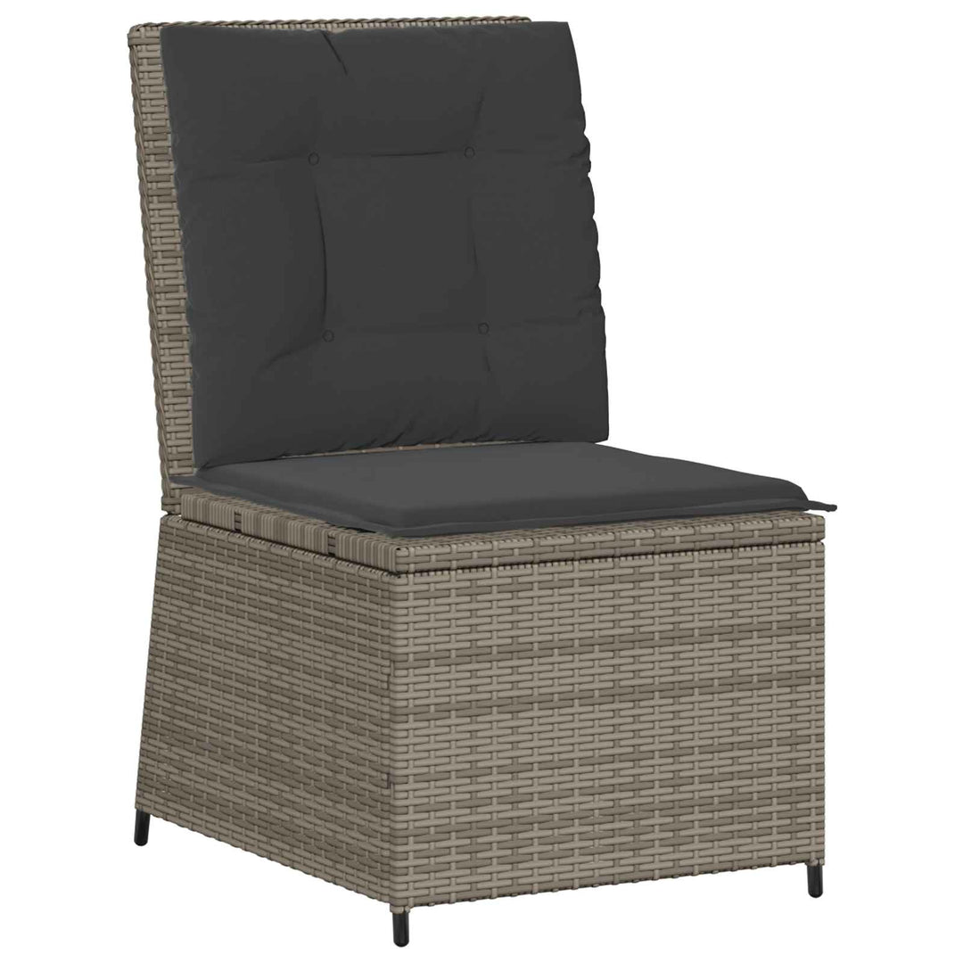 Havemøbelsofa med pude Grå polyrattan