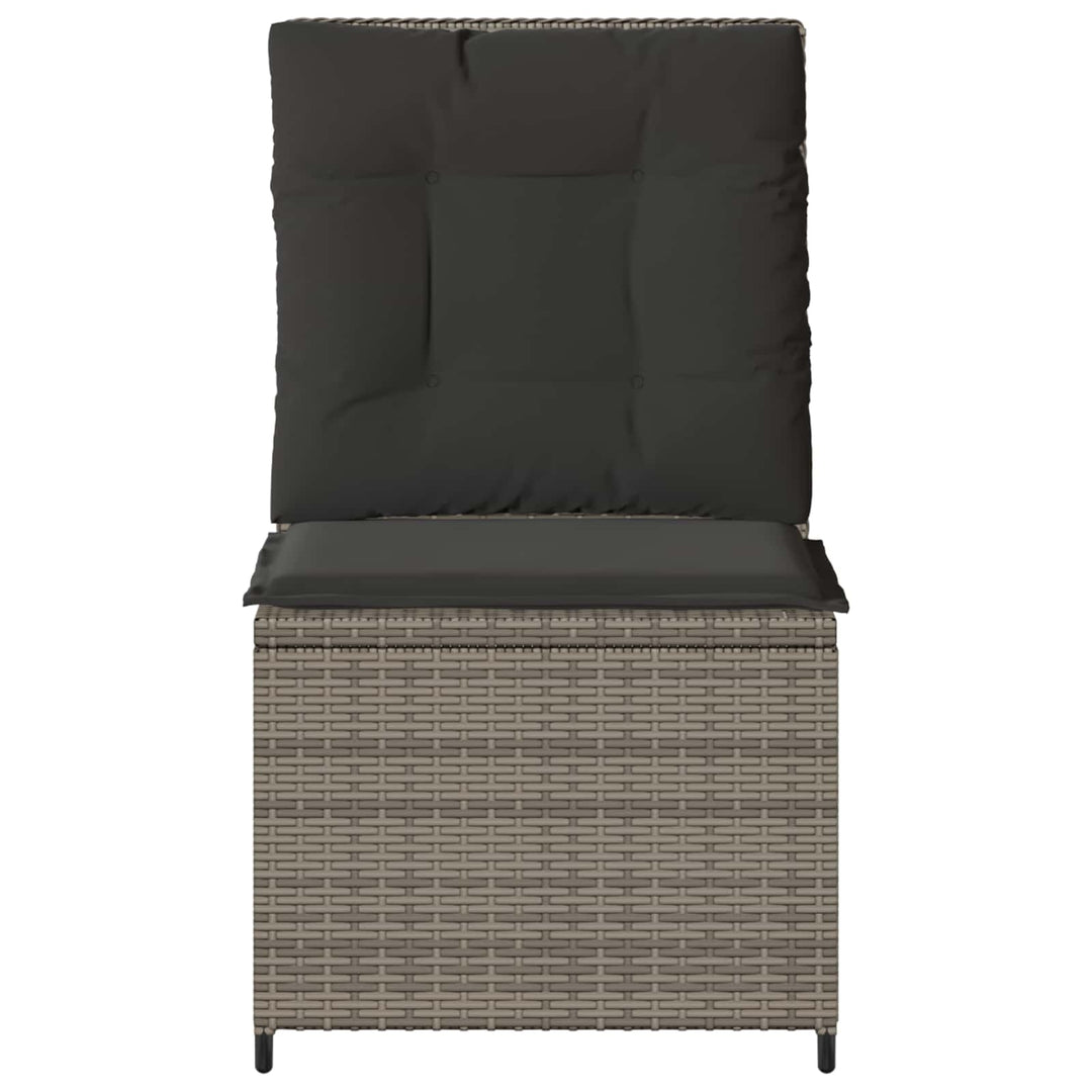Havemøbelsofa med pude Grå polyrattan
