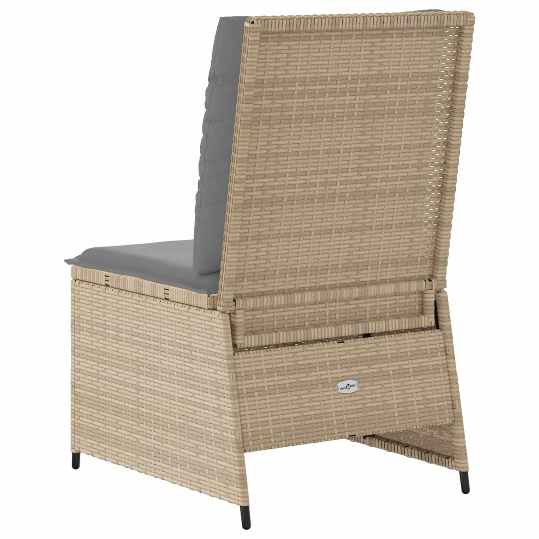 Havemøbelsofa med pude Beige og grå polyrattan