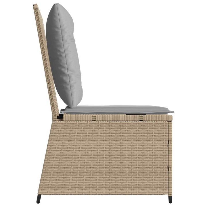 Havemøbelsofa med pude Beige og grå polyrattan