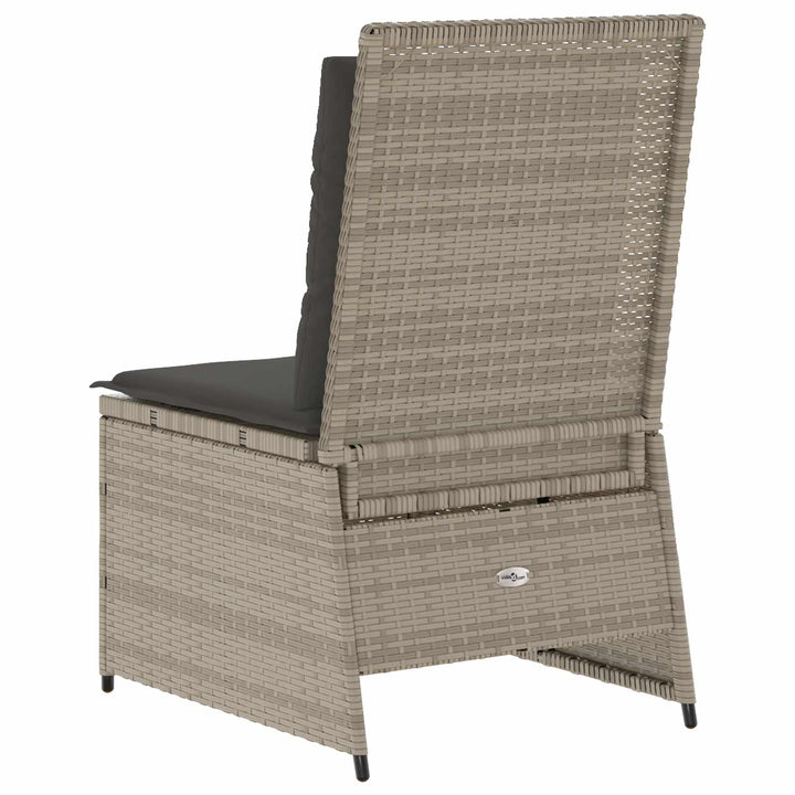 Havemøbelsofa med pude Lysegrå polyrattan