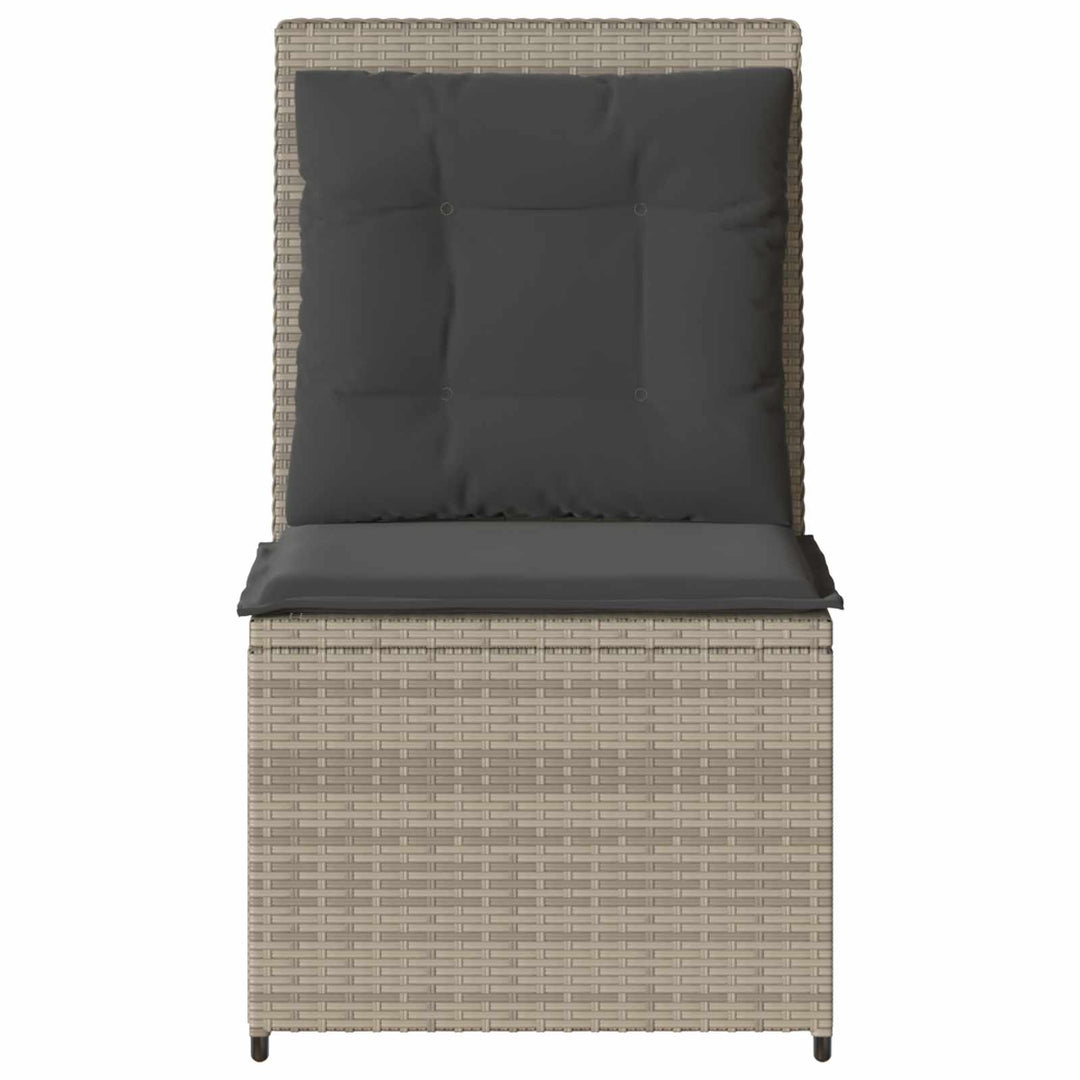 Havemøbelsofa med pude Lysegrå polyrattan