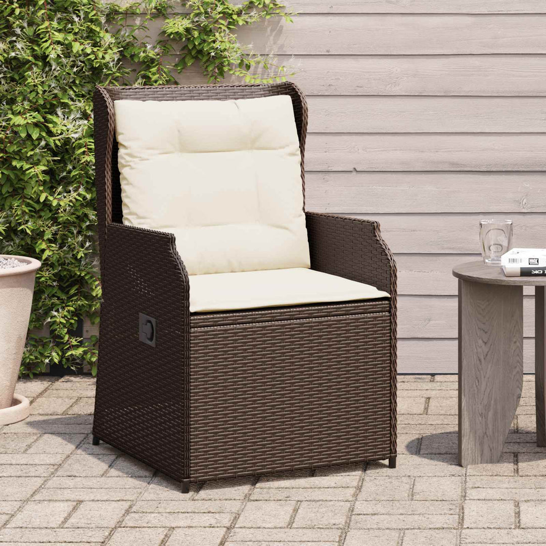 Havebænk 2 pcs Brun polyrattan
