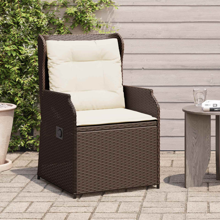 Havebænk 2 pcs Brun polyrattan