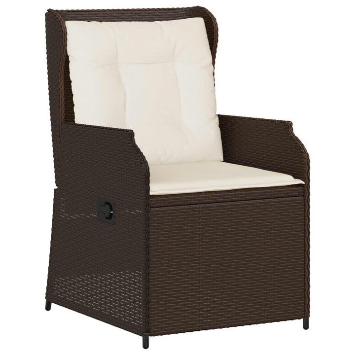 Havebænk 2 pcs Brun polyrattan