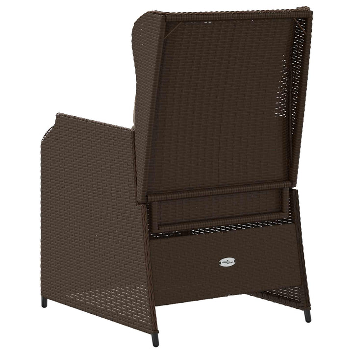 Havebænk 2 pcs Brun polyrattan