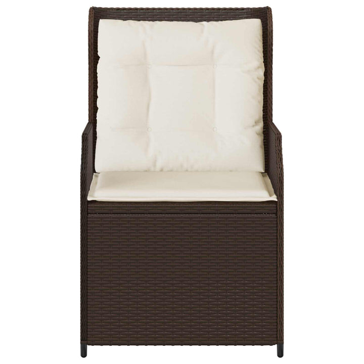 Havebænk 2 pcs Brun polyrattan