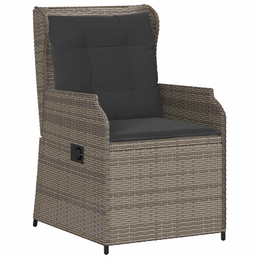 Havebænk 2 pcs Grå polyrattan