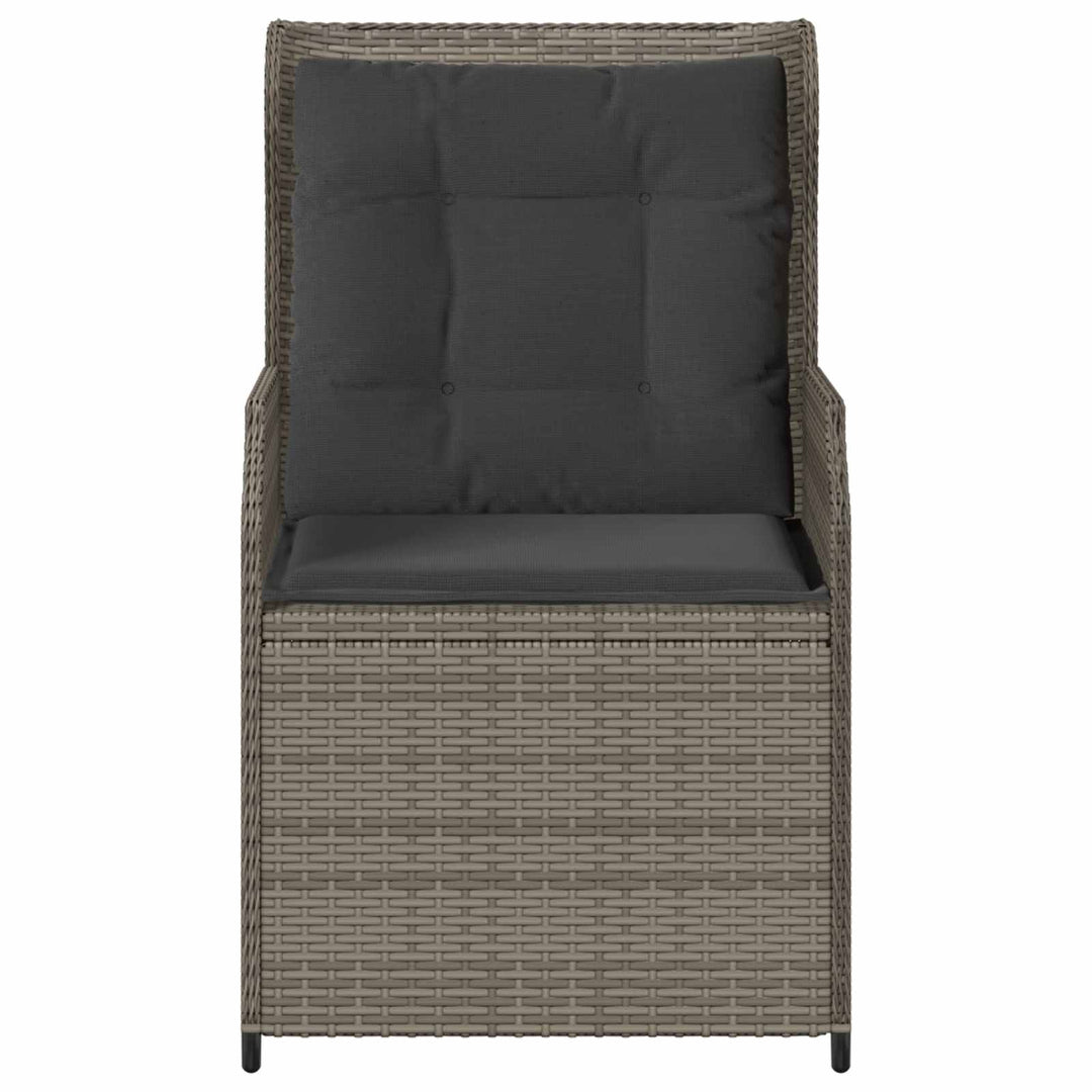 Havebænk 2 pcs Grå polyrattan