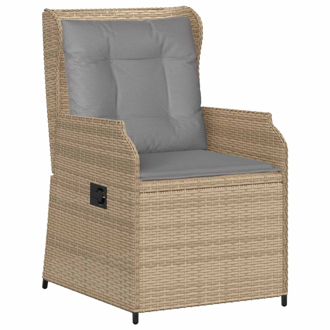 Havebænk 2 pcs Beige polyrattan