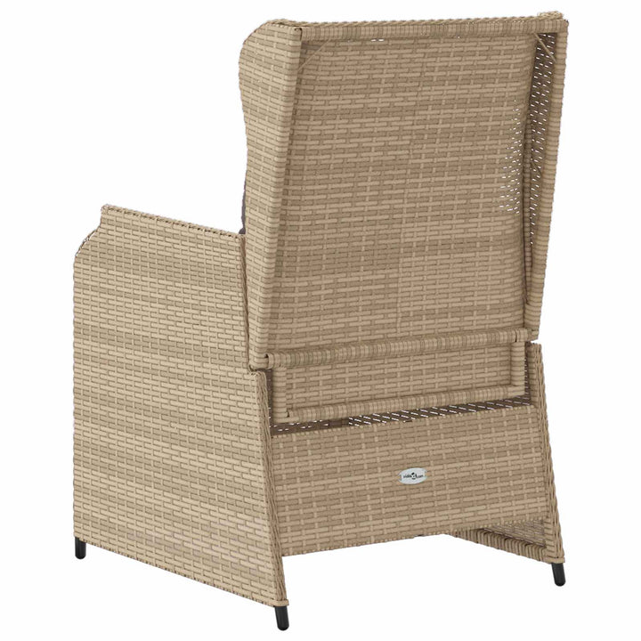 Havebænk 2 pcs Beige polyrattan