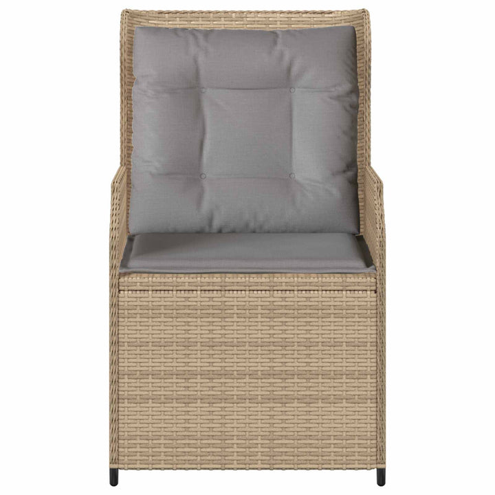 Havebænk 2 pcs Beige polyrattan