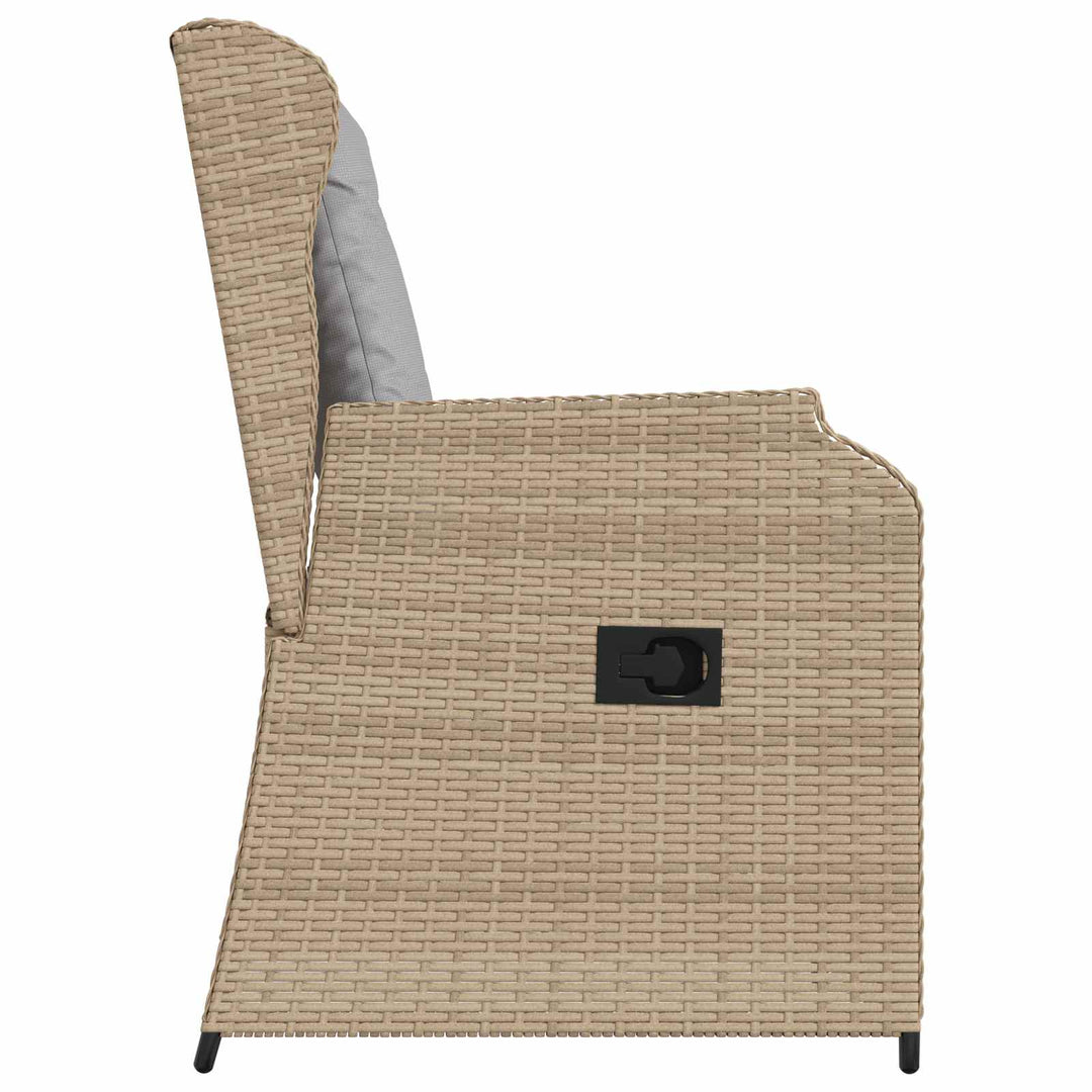 Havebænk 2 pcs Beige polyrattan