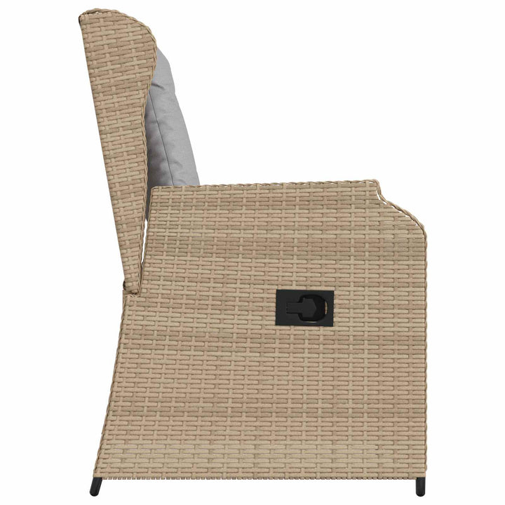 Havebænk 2 pcs Beige polyrattan