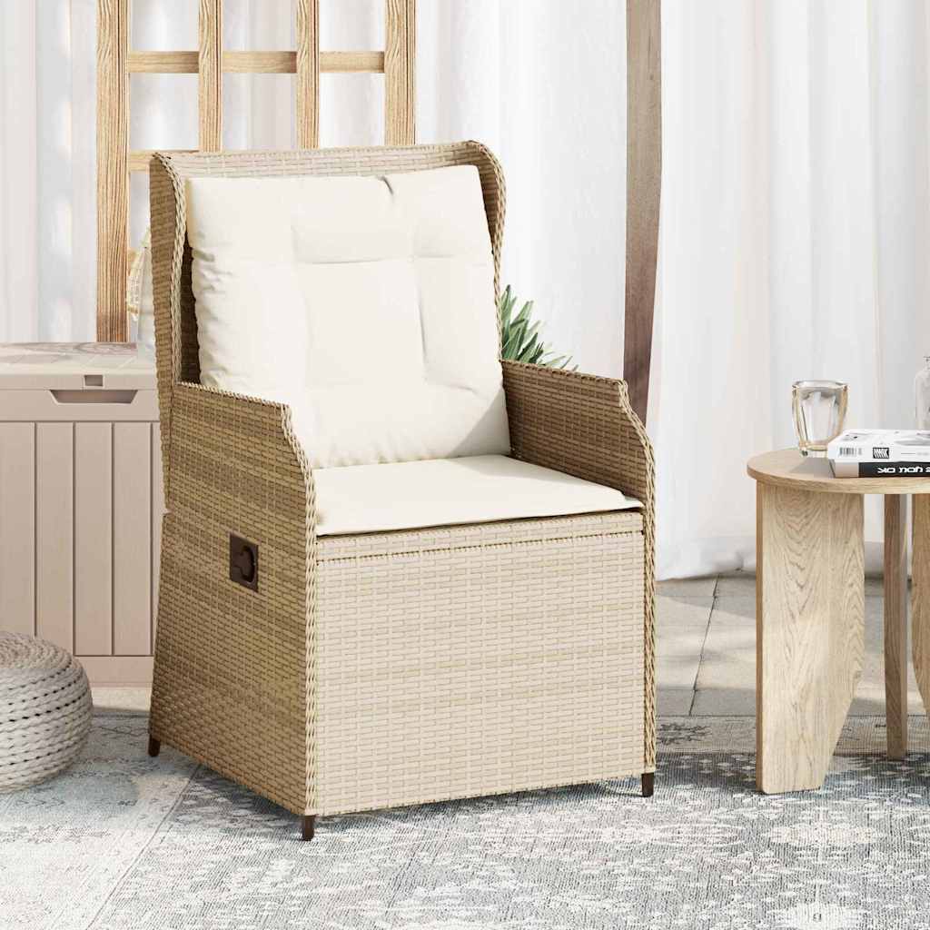 Havebænk 2 pcs Beige polyrattan
