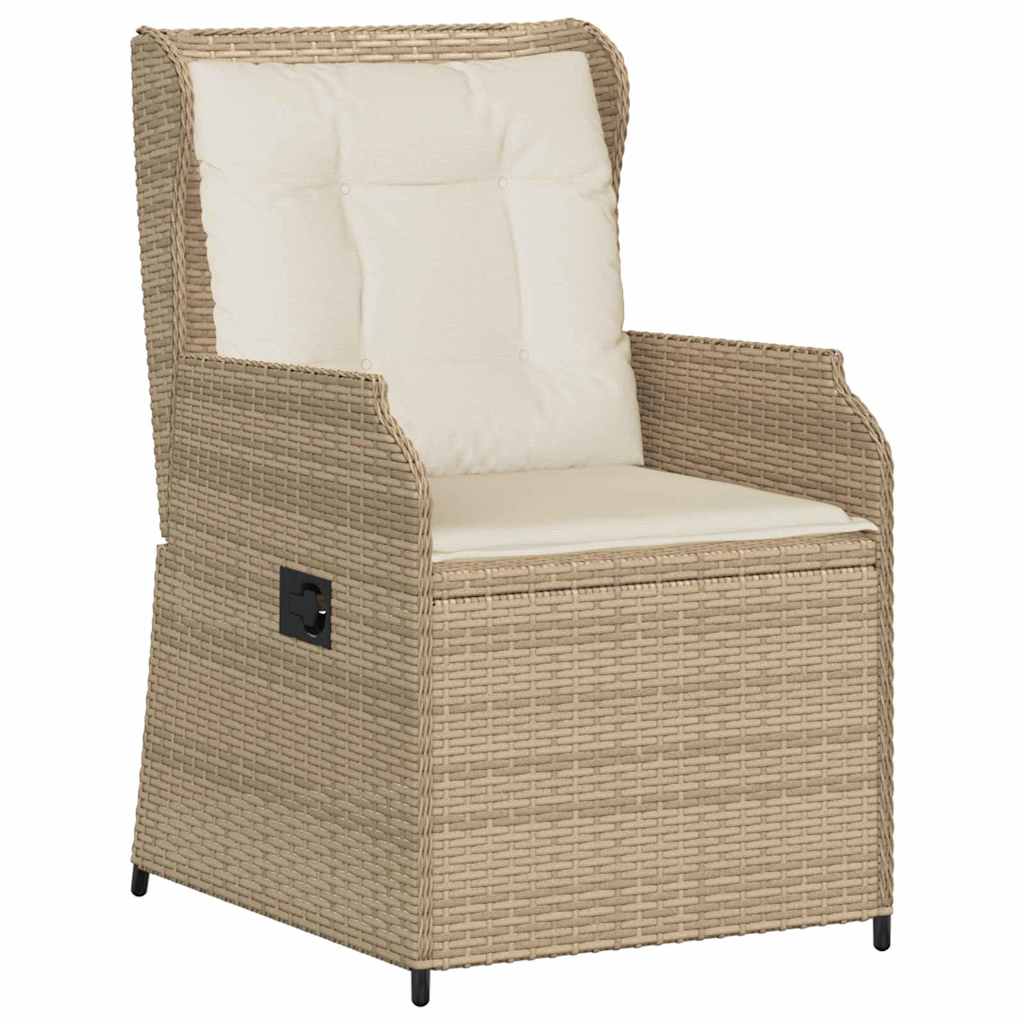 Havebænk 2 pcs Beige polyrattan