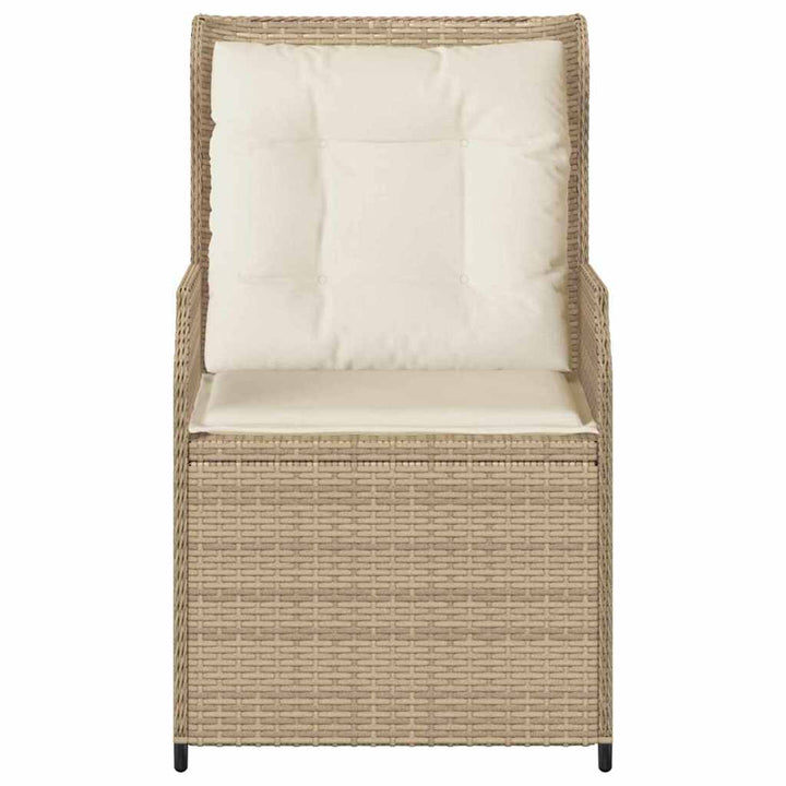 Havebænk 2 pcs Beige polyrattan