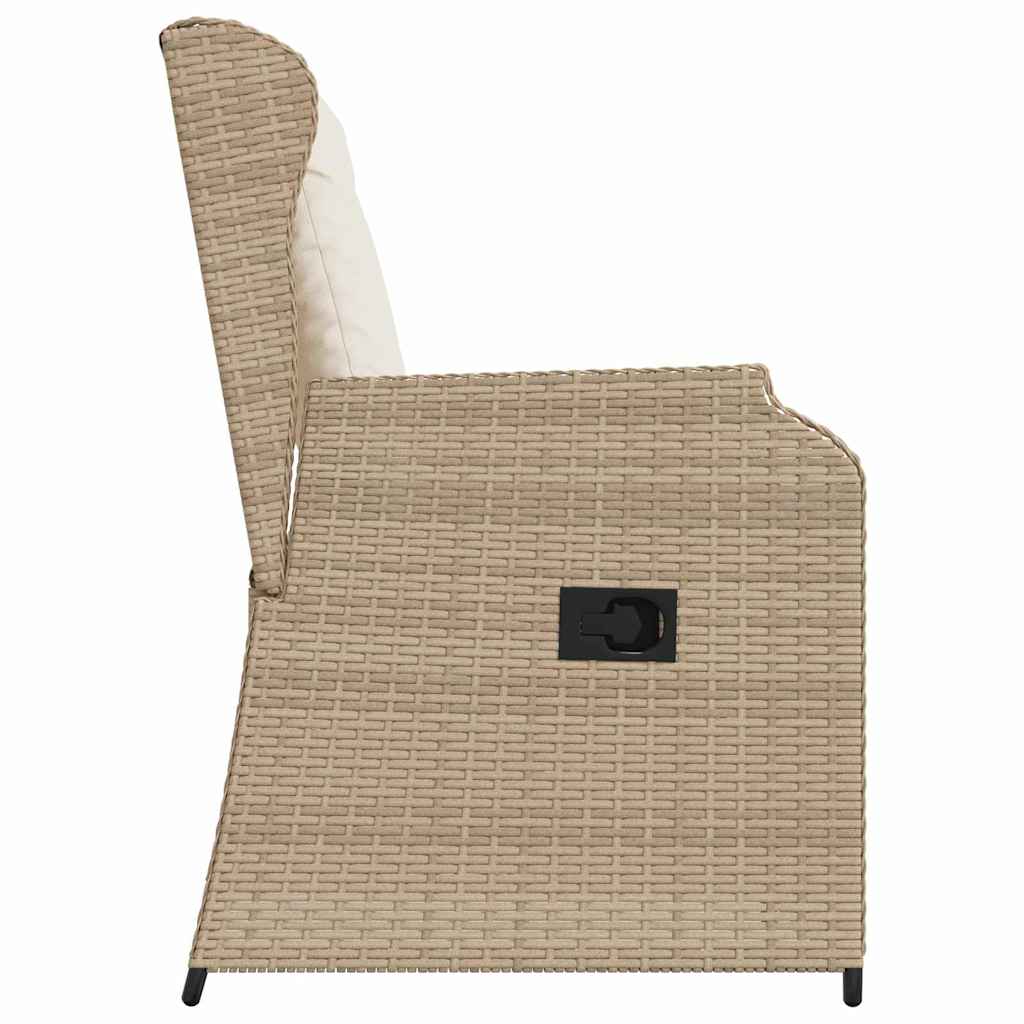 Havebænk 2 pcs Beige polyrattan