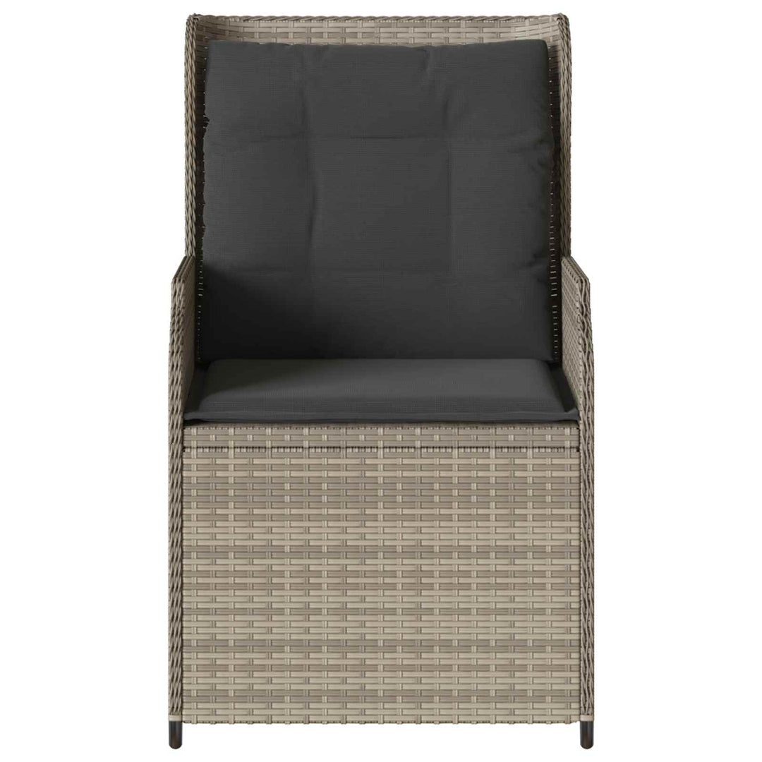 Havebænk 2 pcs Lysegrå polyrattan