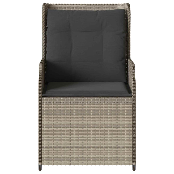 Havebænk 2 pcs Lysegrå polyrattan