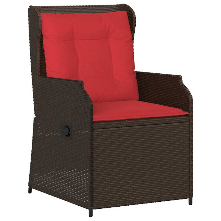 Havebænk 2 pcs Brun polyrattan