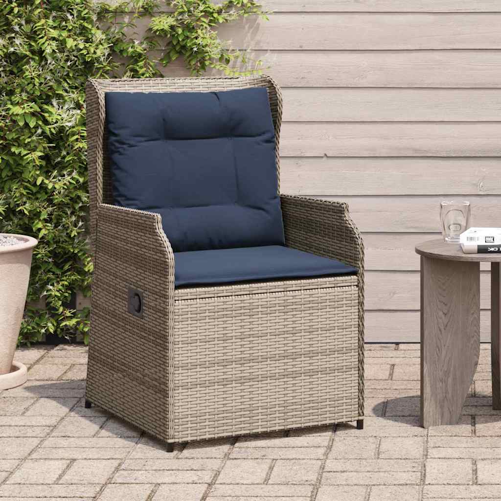 Havebænk 2 pcs Grå polyrattan