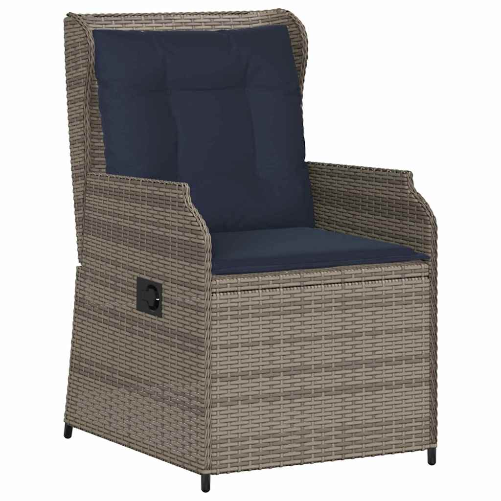 Havebænk 2 pcs Grå polyrattan