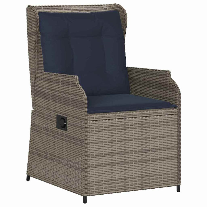 Havebænk 2 pcs Grå polyrattan