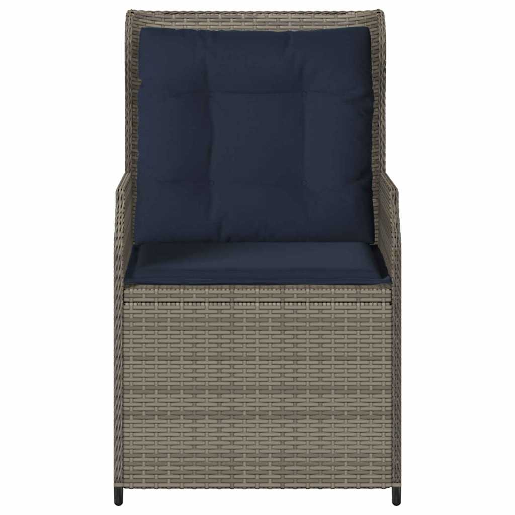 Havebænk 2 pcs Grå polyrattan