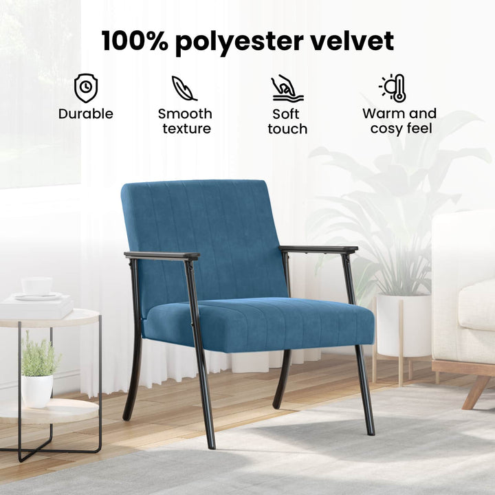 lænestol Blå 59 x 75 x 78 cm Fløjl