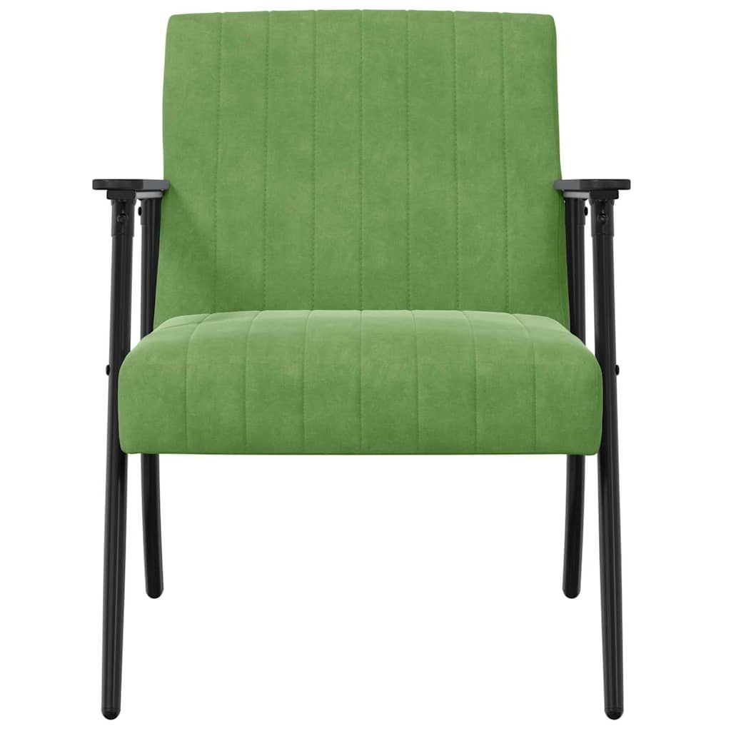 lænestol Lys grøn 59 x 75 x 78 cm Fløjl