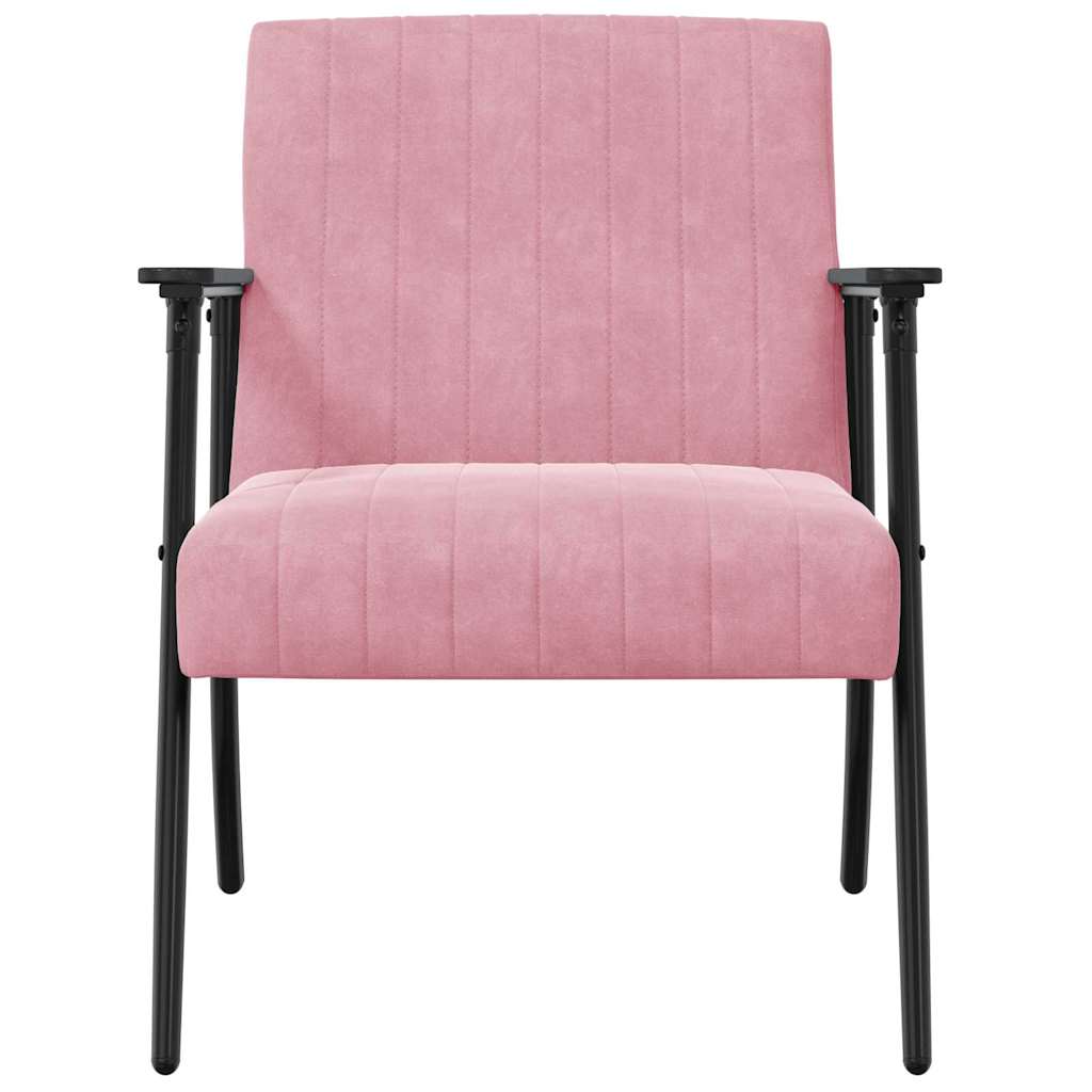 lænestol Lyserød 59 x 75 x 78 cm Fløjl