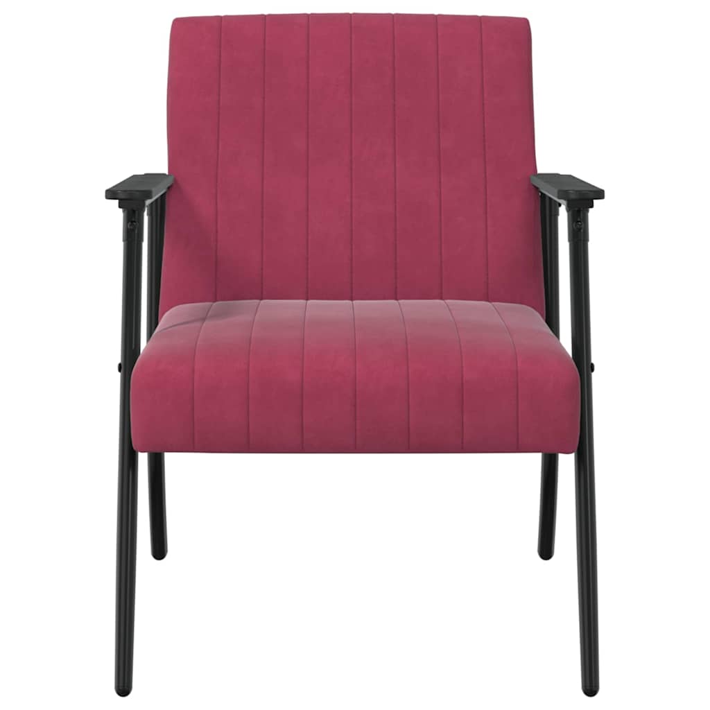 lænestol Vinrød 59 x 75 x 78 cm Fløjl