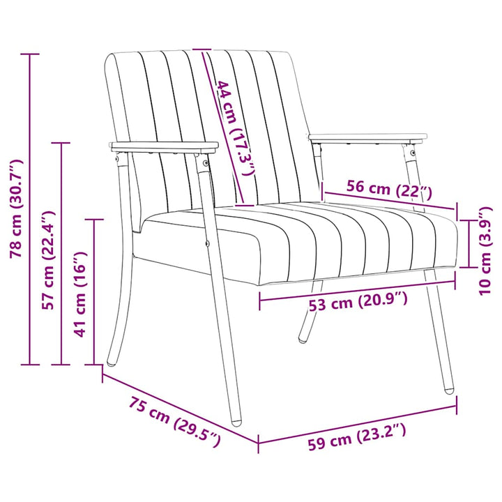 lænestol Gul Fløjl