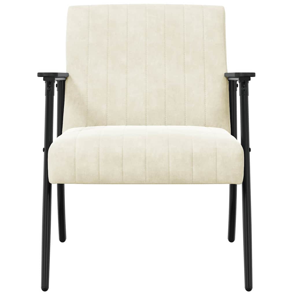 lænestol Creme 59 x 75 x 78 cm Fløjl
