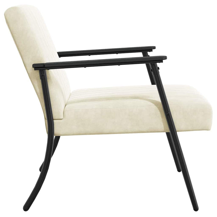 lænestol Creme 59 x 75 x 78 cm Fløjl