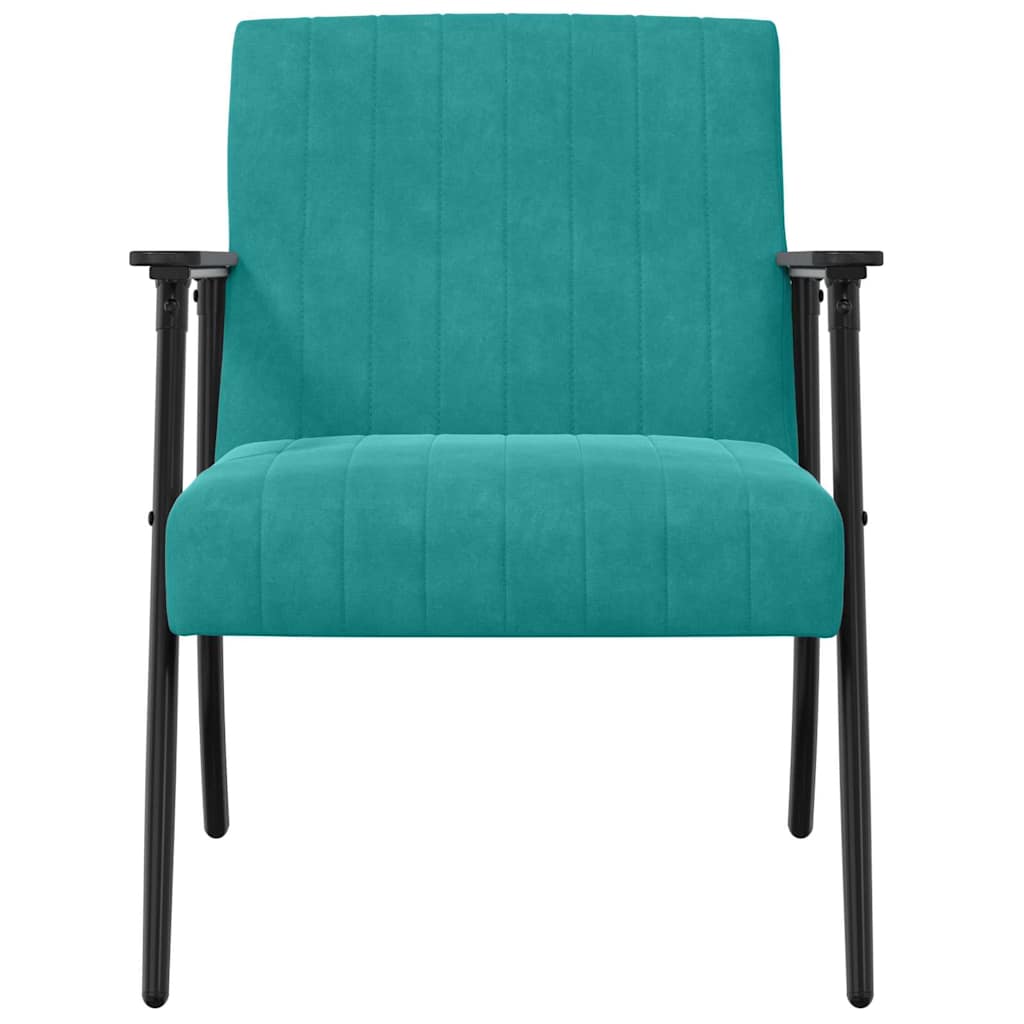 lænestol Turkis 59 x 75 x 78 cm Fløjl