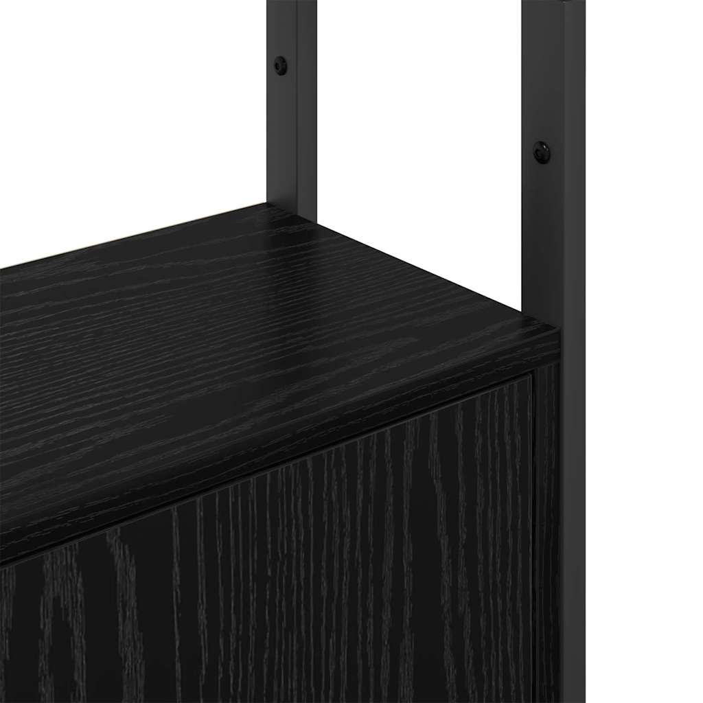 Bogskab Sort eg 40 x 24 x 161 cm Konstrueret træ