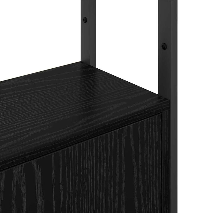 Bogskab Sort eg 40 x 24 x 161 cm Konstrueret træ