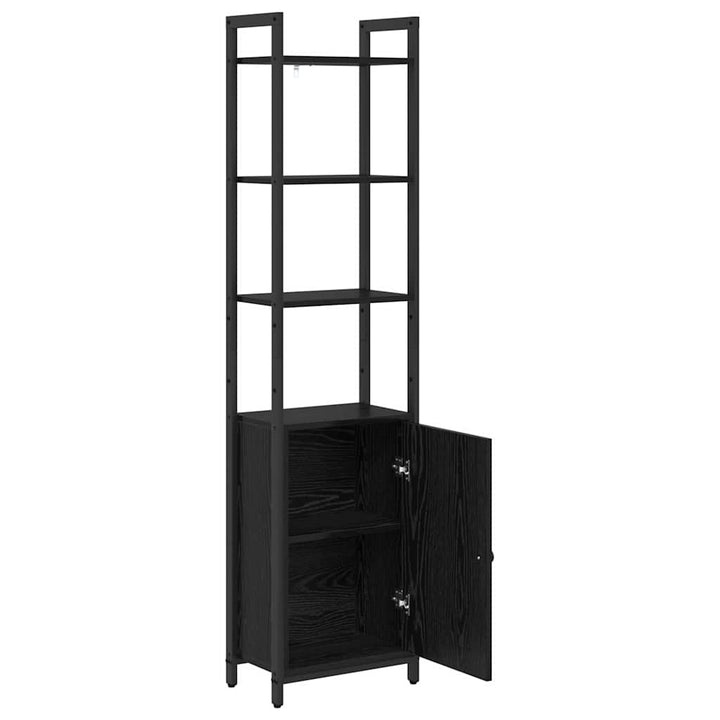 Bogskab Sort eg 40 x 24 x 161 cm Konstrueret træ