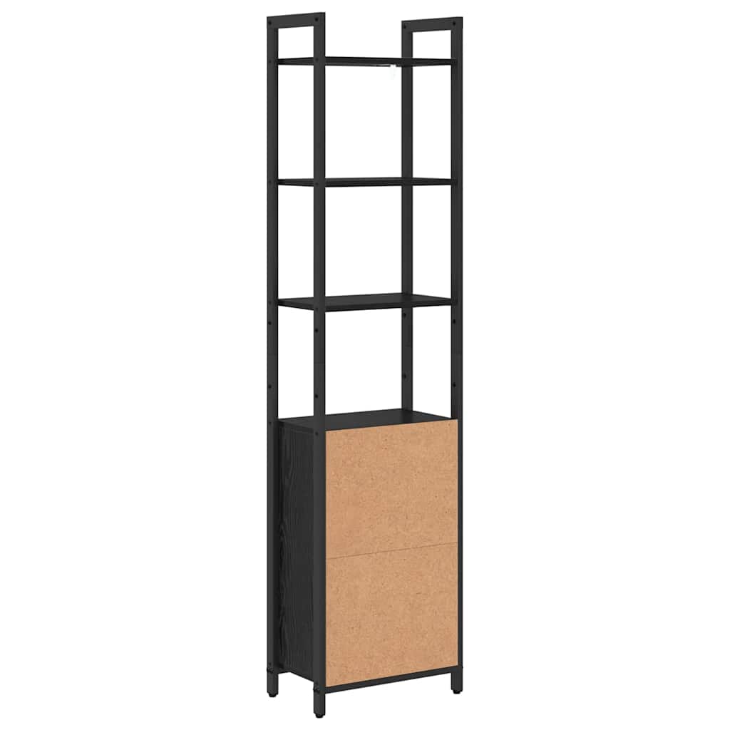 Bogskab Sort eg 40 x 24 x 161 cm Konstrueret træ