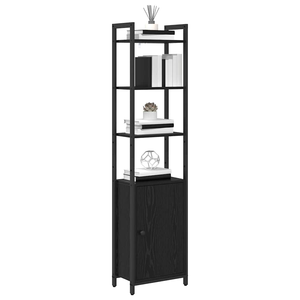 Bogskab Sort eg 40 x 24 x 161 cm Konstrueret træ