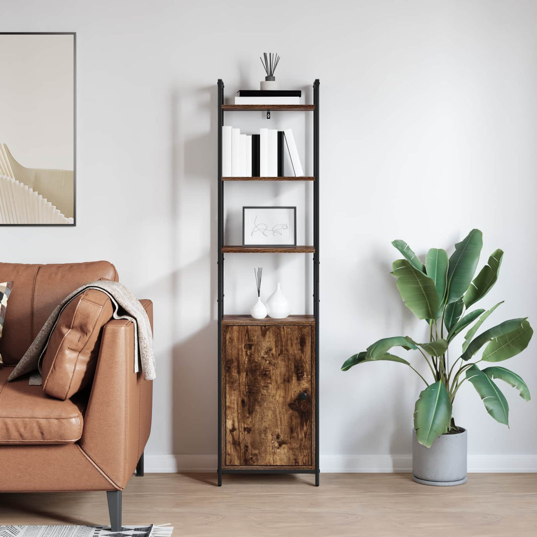 Bogskab Røget eg 40 x 24 x 161 cm Konstrueret træ