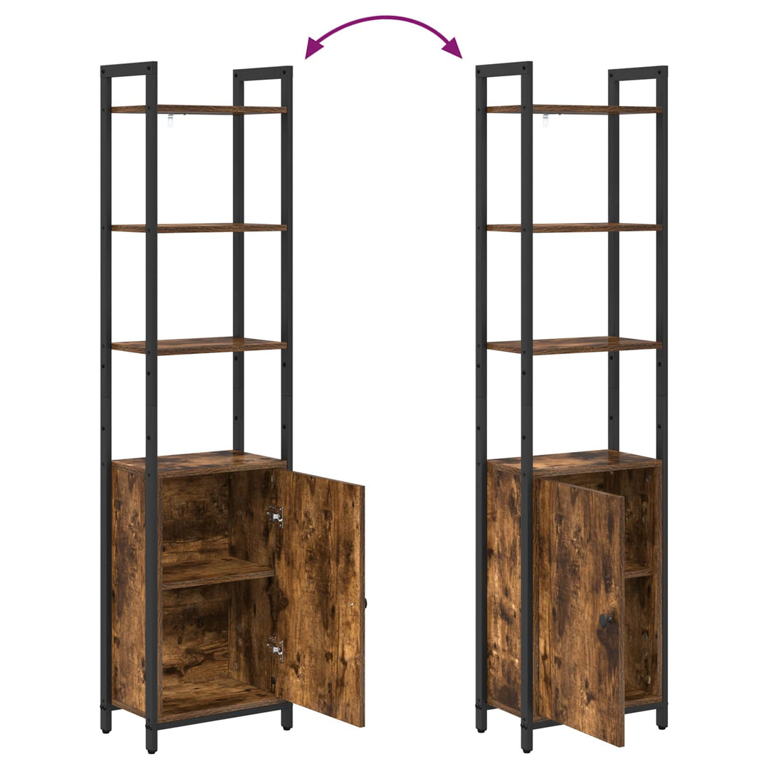 Bogskab Røget eg 40 x 24 x 161 cm Konstrueret træ
