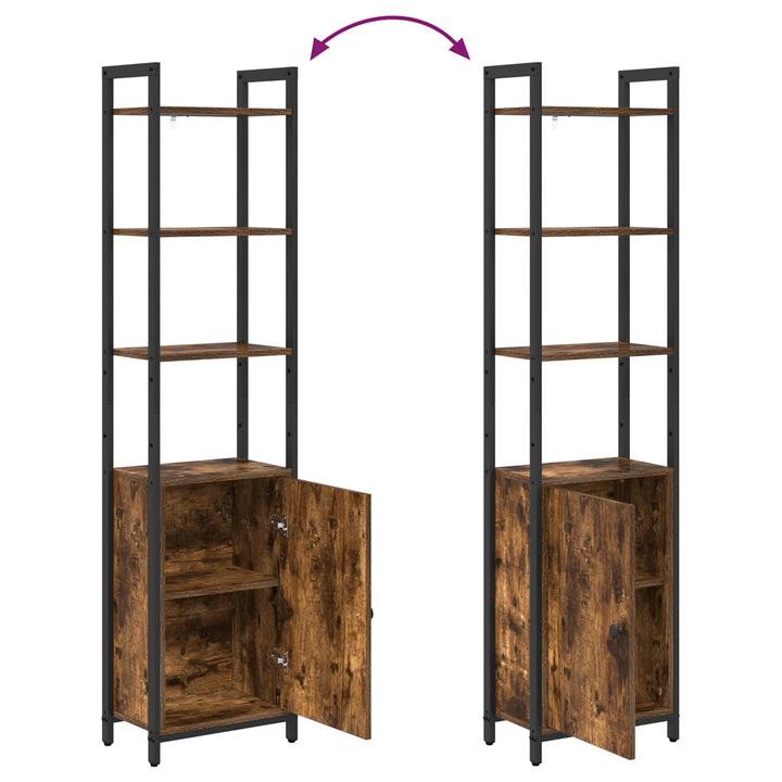 Bogskab Røget eg 40 x 24 x 161 cm Konstrueret træ